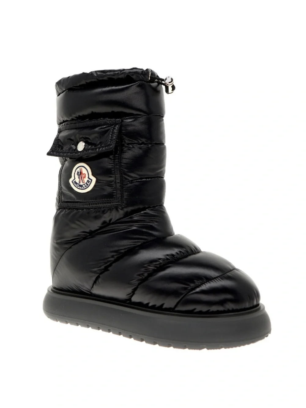 Moncler Gaia Pocket Quilted Snow Boots Black Size 40 New